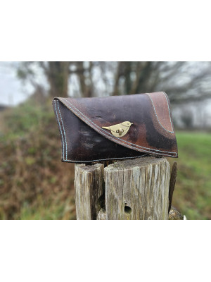 Blingy Repurposed Saddle Leather Bag